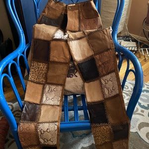 Suede muti-media pants - size 12